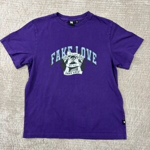BTS Fake Love Purple Graphic T-Shirt Big Hit Entertainment Mens Medium K-Pop